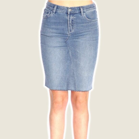J Brand Blue Denim Skirt Sz 26 - Picture 1 of 6